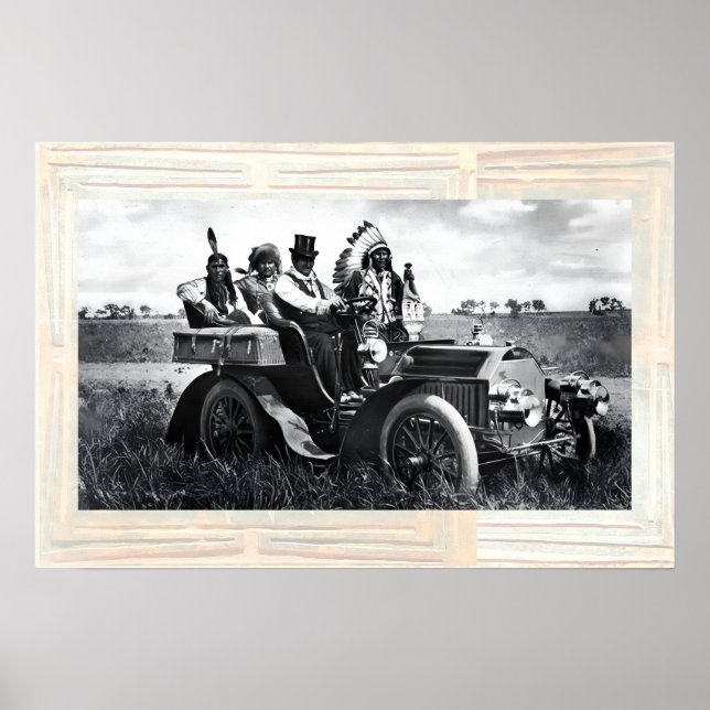 APACHER OCH GERONIMO DRIVER EN BIL POSTER (Framsidan)