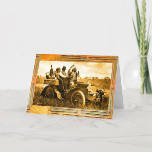 APACHES & GERONIMO DRIVING MOTOR CAR Fars dag Kort