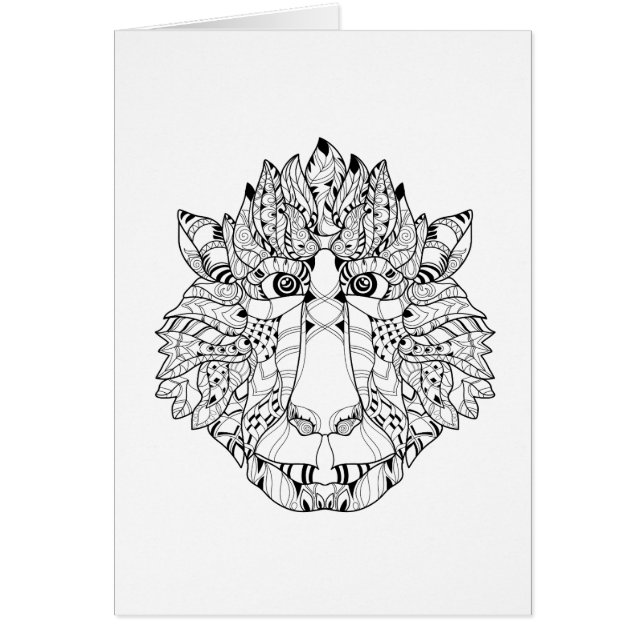 Apahuvudklotter Hälsningskort (Framsidan)