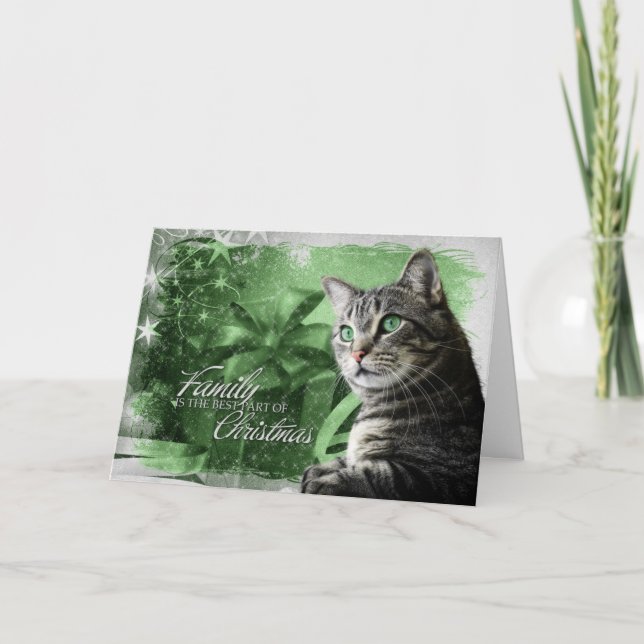APAL - Julsilvertabby katt Helgkort (Framsida)