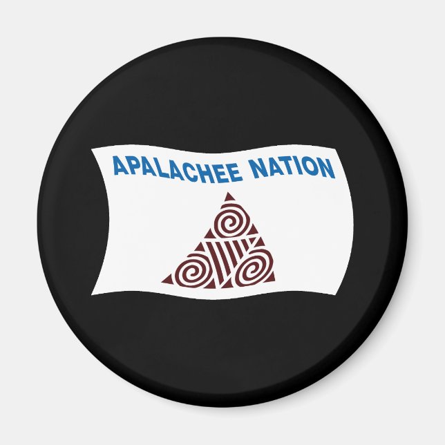Apalachee Nation Flagga Magnet (Framsidan)