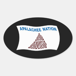 Apalachee-nationens flagga dekal ovalt klistermärke