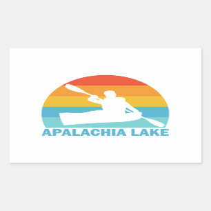Apalachia Sjö North Carolina Kayak Rektangulärt Klistermärke