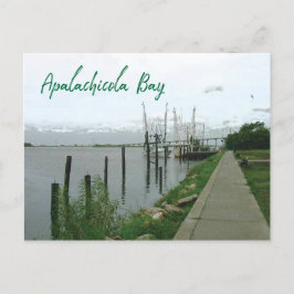 Apalachicola Bay Florida med ostronbåtar Vykort