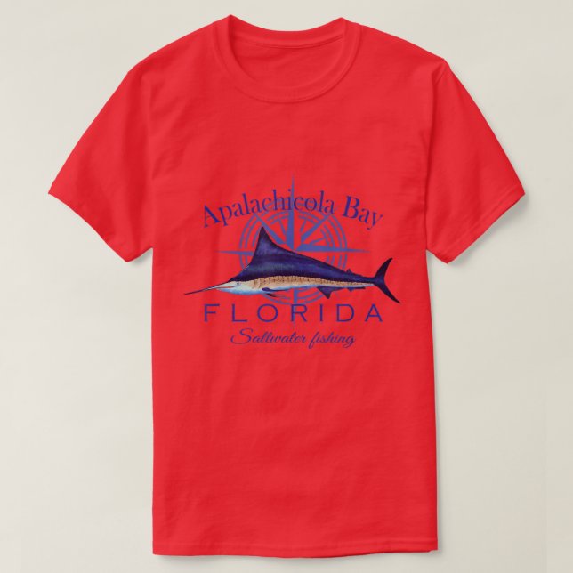 Apalachicola Bay Florida Sailfish Billfish Saltwat T Shirt (Design framsida)