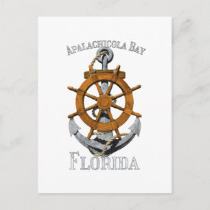 Apalachicola Bay Florida Vacation Nautical Anchor Vykort