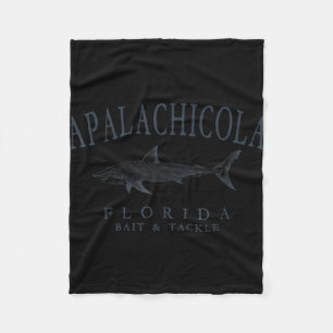 Apalachicola florida haj retro skiffer konst fiske fleecefilt