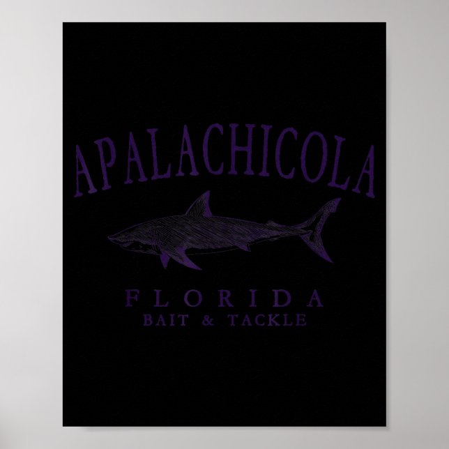 Apalachicola florida haj vintage plommon konst poster (Framsidan)