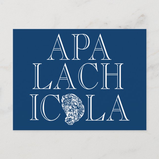 Apalachicola Florida Oyster Design Vykort (Framsida)