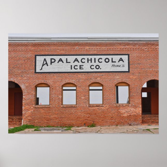 Apalachicola Ice Company skylt, Florida Poster (Framsidan)