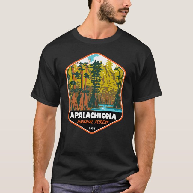 Apalachicola National Forest Baldcypress Träd T Shirt (Framsida)