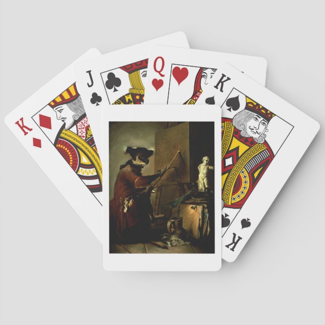 Apamålare, 1740 (olja på kanfas) kortlek (Baksidan)