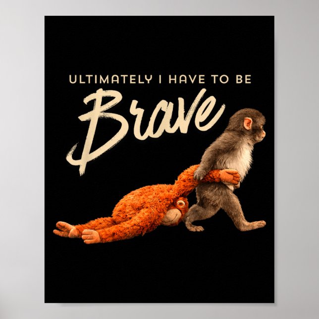 ApaMonkey punch måste i slutändan vara modig trend Poster (Framsidan)