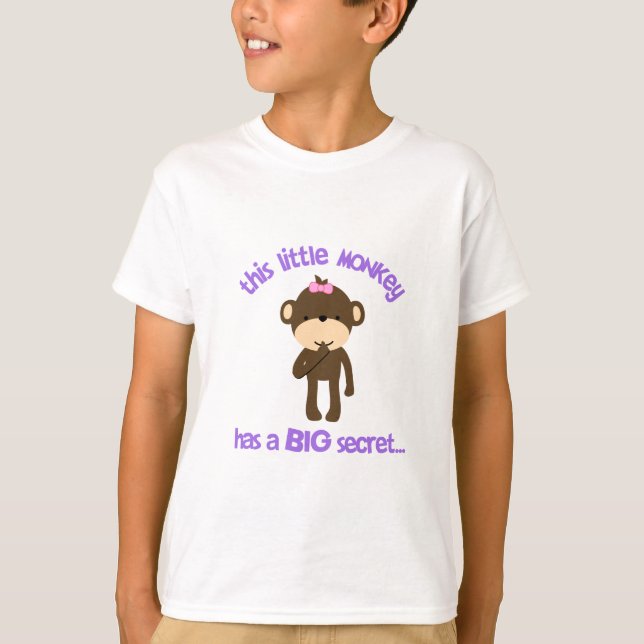 Apan har en hemlig storasyster t-shirt (Framsida)