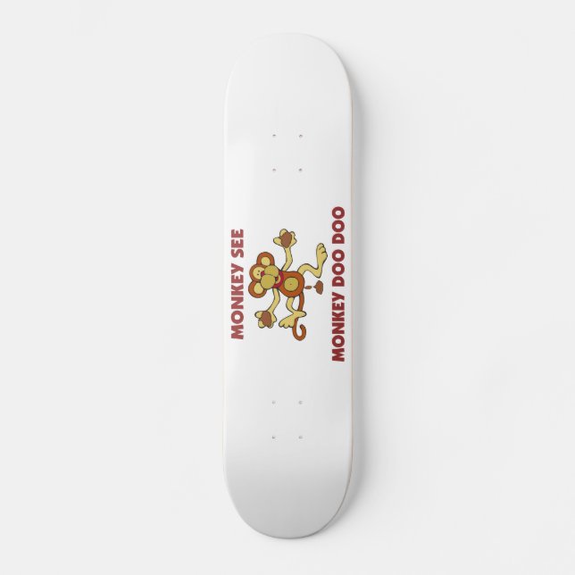 Apan ser apan Doo Doo Mini Skateboard Bräda 18,7 Cm (Framsida)