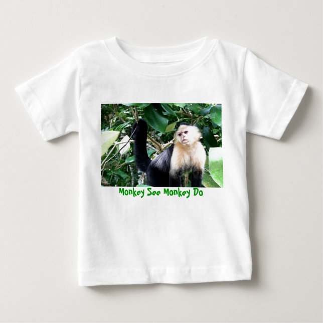 Apan ser apan göra tee shirt (Framsida)