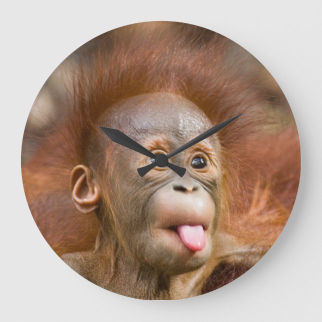 Apan tar tid på stor klocka (Framsida)