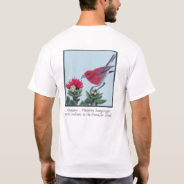 Apapane & Lehua Blossom Hawaii Naturillustration T Shirt