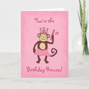 ApaPrincess 1st födelsedag Kort