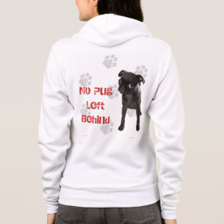 APARN inga kvarlämnade kvinna för mops Hoodie T-shirt