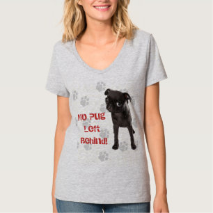 APARN inga kvarlämnade kvinna för mops kopplad a Tee Shirt