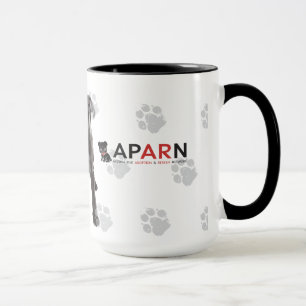 APARN ingen kvarlämnad svart för mops 15 uns Mugg