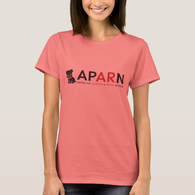 APARN Logotyp Dam Ringer T-Shirt (Framsida)