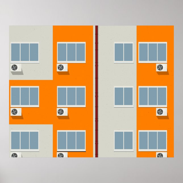 Apartment Byggnad Poster (Framsidan)