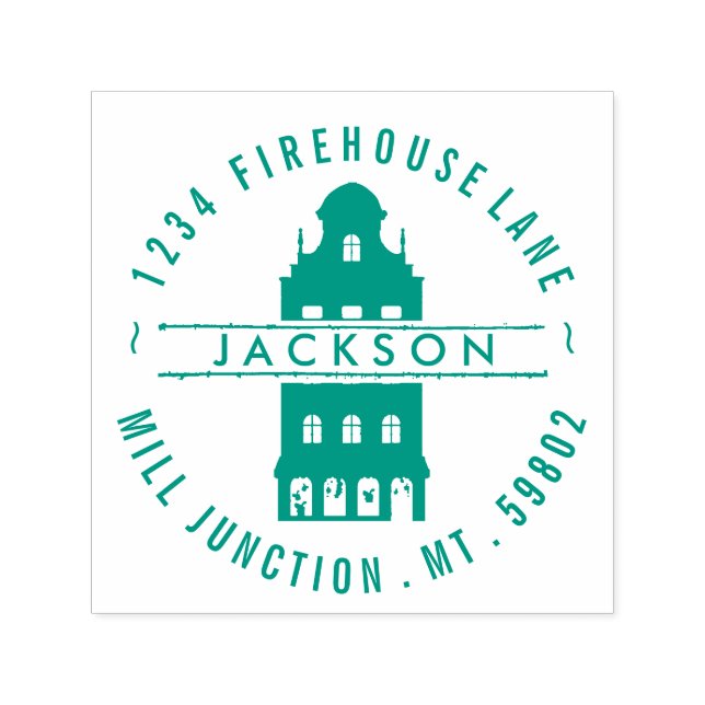 Apartment Byggnad Self-Bläck Returadress Frimärke Självfärgande Stämpel (Design)