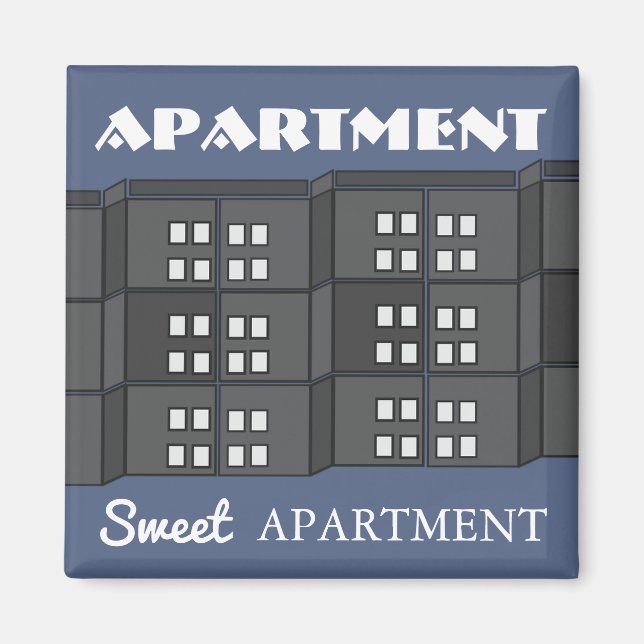 "Apartment Sweet Aavdelning" Magnet (Framsidan)