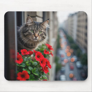 Apartment Tabby katt in Window Musmatta