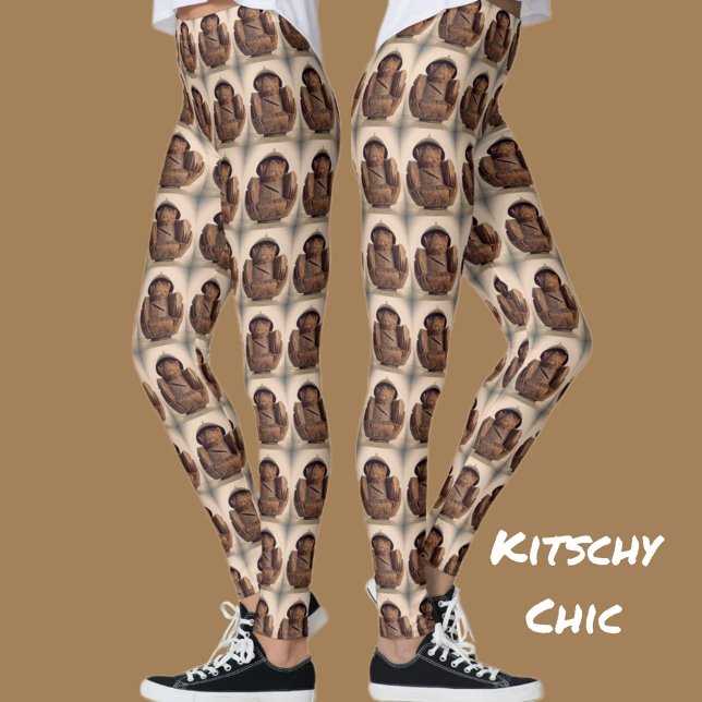 Apater Mejslade Kokosnöt Retro Kitsch Chic Leggings (Skapare uppladdad)