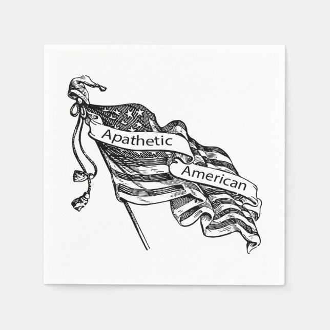 Apatetisk amerikan pappersservett (Framsidan)