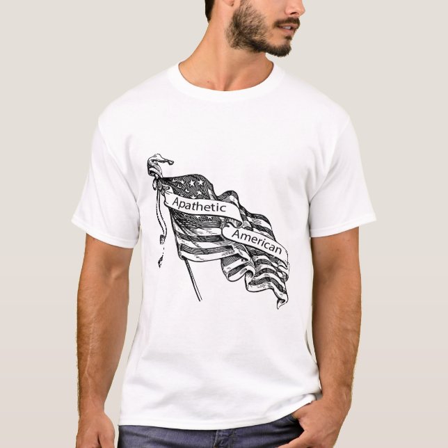 Apatetisk amerikan t shirt (Framsida)