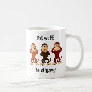 Apatetiska apor kaffemugg