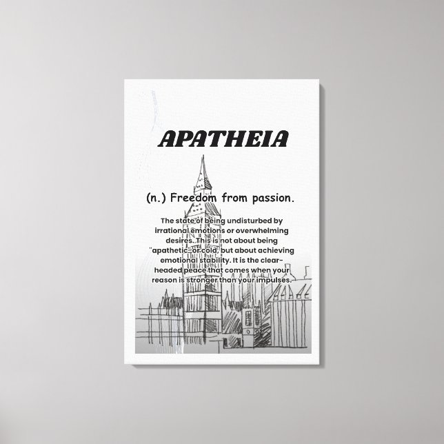 Apatheia Sträckt Canvastryck (Framsida)