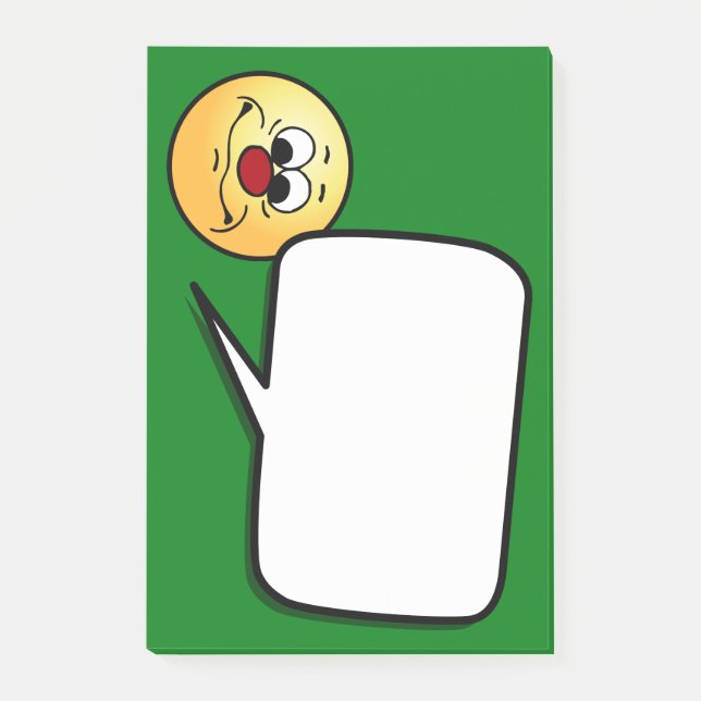 Apathetic Ansikte Grumpey Post-it Block (Framsida)