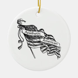 Apatisk amerikan julgransprydnad keramik