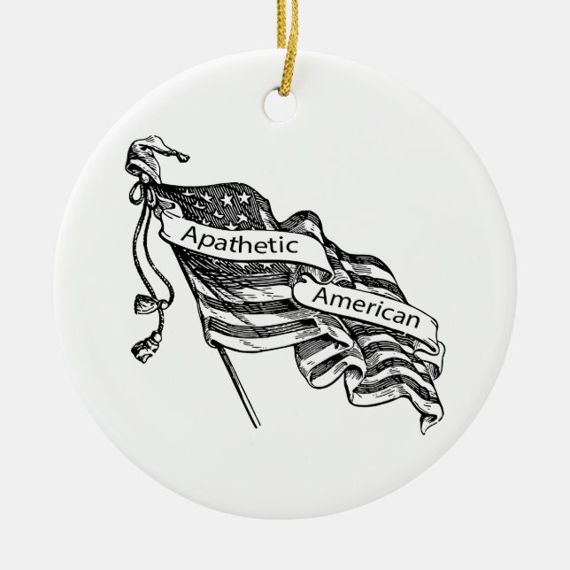 Apatisk amerikan julgransprydnad keramik (Framsidan)