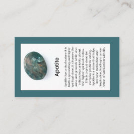 Apatite Crystal: Jewelry Visning Gemstone Visitkort