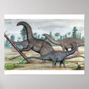 Apatosaurus och Brontosaurus Skriv ut Poster
