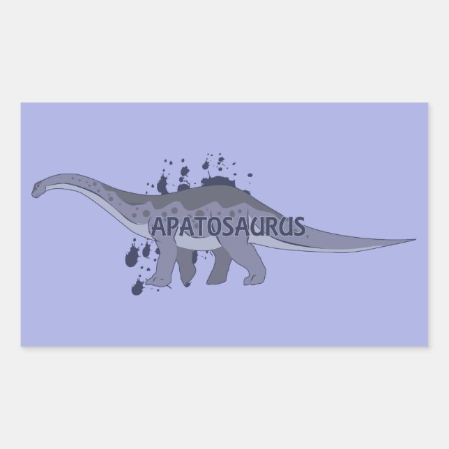 Apatosaurus Rektangulärt Klistermärke (Framsida)