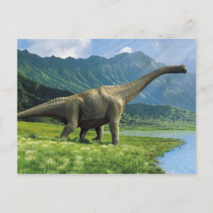 Apatosaurus vid Sjö vykort Brontosaurus
