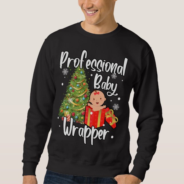 APDL Professionell Baby Wrapper Funny julnätverksk Lång Ärmad Tröja (Framsida)