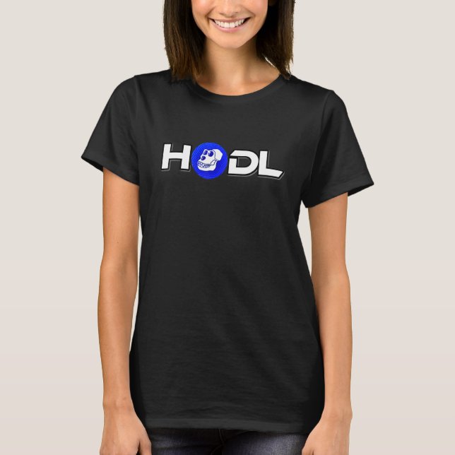 Ape Coin HODL till kryptokortet Måne T Shirt (Framsida)