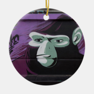 Ape Graffiti Julgransprydnad Keramik