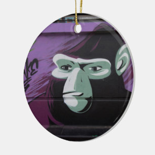 Ape Graffiti Julgransprydnad Keramik