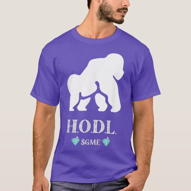 Ape HODL GME Lagrar Trading Shirt GME Diamond T Shirt (Framsida)