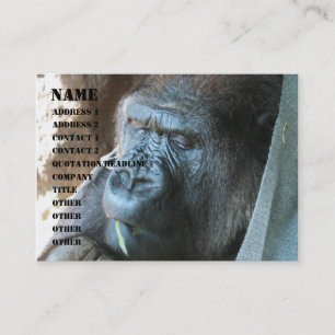 Ape huva ~ Japansk Gorilla Eating Visitkort