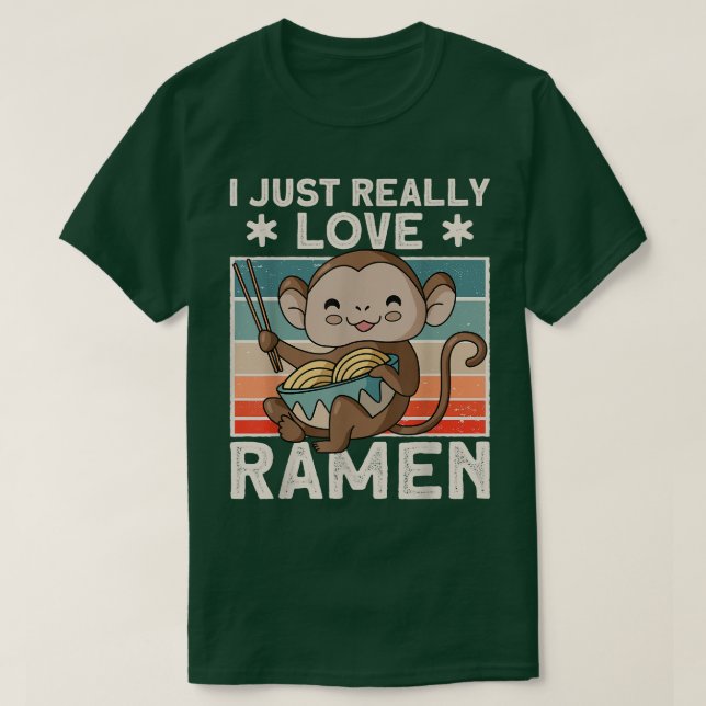 Ape japanska Noodles jag just Verkligen Kärlek Ram T Shirt (Design framsida)